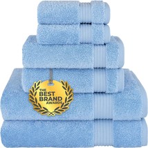Cotton Paradise 6 Piece Towel Set 100% Cotton Soft Absorbent - £43.61 GBP