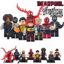 8pcs/set Marvel Superhero Venom Carnage Spiderman &amp; Deadpool Domino Minifigures - £13.42 GBP