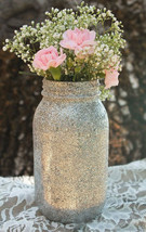 Sparkly Mason Jars Glitter Mason Jar DIY for Wedding Party Gifts - £15.84 GBP