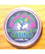 (1) $100. Silver Dollar Casino Chip - Tacoma, Washington - 2005 - £22.77 GBP