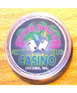 (1) $100. Silver Dollar Casino Chip - Tacoma, Washington - 2005 - $16.95