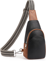 Small Sling Bag for Women Crossbody, Faux Leather Trendy Waist Packs with Guitar - £28.65 GBP