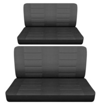 Fits 1950 Ford Tudor 4 door sedan Front and Rear bench seat covers charcoal - £102.65 GBP