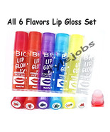 Fruity Flavor Roll On Lip Gloss Lip Shiner Moisturizer Lip Oil 6 PCS Set - $147.01 MXN