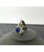 Vtg Snake Glove Clip Textured Snake Skin Pattern Blue Plastic Cabs Silve... - $646.23 MXN