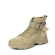 Autumn Spring Combat Boots Women Canvas Ankle Boots Hiker Chunky Army Boots Lace - £104.16 GBP