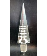 Pagoda Obelisk Decanter Stopper, Faceted Optic-Cut Hoya Crystal, Japan, ... - $223.49 MXN