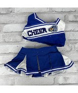 Build A Bear Workshop Blue &amp; White Cheerleader Outfit Skirt And Top - £7.99 GBP