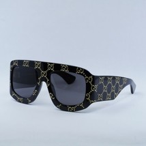 GUCCI GG0983S 004 Black With Gold GG Pattern/Grey 59-18-135 Sunglasses New Au... - £298.73 GBP