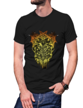 Satani Statue   Black T-Shirt Tees For Men - £15.92 GBP