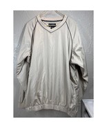 Footjoy Windbreaker Jacket Mens Beige Golf V Neck Classic Pullover Size XL - €21,56 EUR