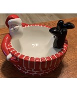 Retired Department 56 Rooftop Santa Chimney Bowl with Boot Spreaders - $20.00