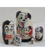 Handpainted 5pcs. Russian Nesting Doll of THE 101 DALMATIANS - $27.18