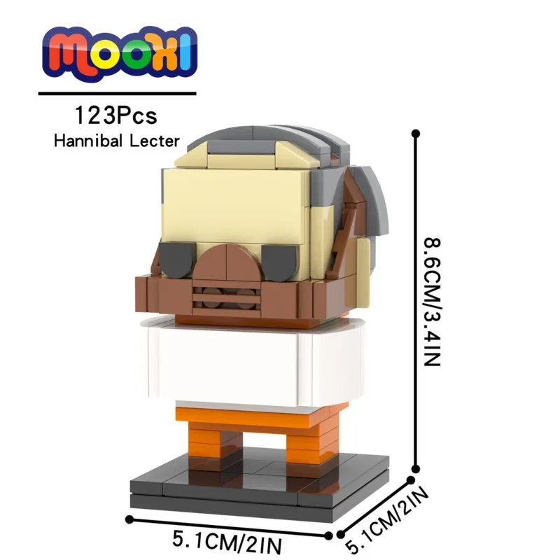 MOC7079 Lecter Character Building Block Horror Movie Action Figure Educational - £24.13 GBP