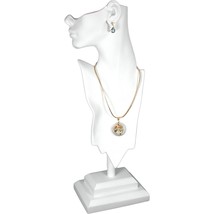 White Mannequin Necklace Bust Jewelry Display 19 1/2&quot; New - £42.48 GBP