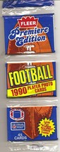 Fleer Premiere Edition 1990 Football Player Photo Cards 3-pack - £7.82 GBP
