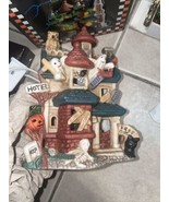 Spooky Hollow Halloween House Lighted Porcelain Village &quot;Haunted Home&quot; G... - £11.82 GBP