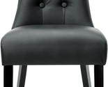 Black, One Modway Silhouette Modern Tufted Vegan Leather Upholstered Par... - £123.41 GBP