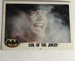 Batman 1989 Trading Card #49 Jack Nicholson Evil Of The Joker - $1.97