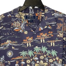 Polo Sport Ralph Lauren 100% Cotton Hawaiian Button Up Shirt Short Sleev... - $34.64
