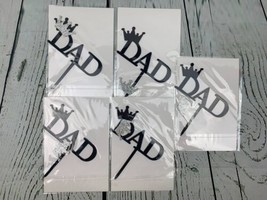 Dad cake Topper Fathers Day Cake Toppers Acrylic Cupcake Picks Cake Deco... - £11.52 GBP