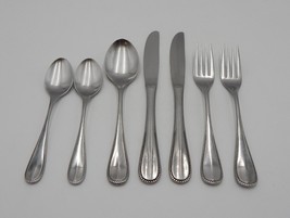 Oxford Hall Crystal Palace Beaded Edge Stainless Flatware 7 Pieces Forks... - $24.99