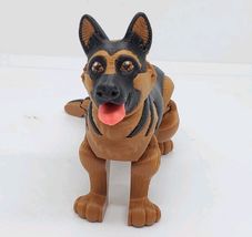 3D Printed Articulated German Shepherd Black and Brown Plastic 3" Tall - $14.99