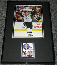 Jordan Staal Signed Framed Rookie Card &amp; Photo Display JSA 2009 Stanley Cup - £59.36 GBP