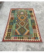 Handwoven 4x6 Kilim Rug - Multicolor Flatweave Turkish Rug - $5,102.13 MXN