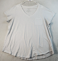 Torrid T Shirt Top Womens Size 2 White Knit 100% Cotton Short Sleeve V Neck - £8.07 GBP
