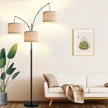 Dimmable Floor Lamp - 3 Lights Arc Floor Lamps For Living Room, 1000Lm Modern - $103.94