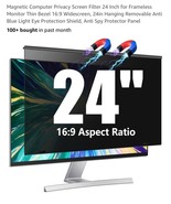 Magnetic Computer Privacy Screen 24 inch, Hanging Privacy Screen for Com... - $1,095.97 MXN