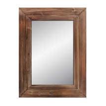 24X32 Farmhouse Wood Wall Mirror, Large Rustic Bathroom Vanity Mirrors, Rectangl - £131.05 GBP