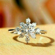 Splendido anello di fidanzamento e matrimonio con fiocco di neve con... - £83.70 GBP