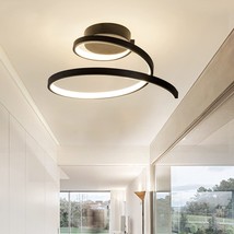 Dotokotl Modern Led Ceiling Light 24W Spiral Design Ceiling Lighting, Black - £104.54 GBP
