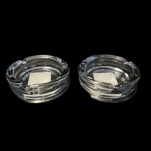 Vintage Pair of Anchor Hocking Clear Glass Ashtrays - $24.75