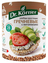 Dr. Korner Bread BUCKWHEAT with Vitamins 100gГречка - £7.75 GBP