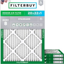 Filterbuy 20X22X1 Pleated Hvac Ac Furnace Air Filters Replacement, Pack). - $57.99