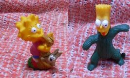 2 Lot: Burger King Simpson Kid Meal Bart Godzilla &amp; Lisa Camping Toy Fig... - $14.95
