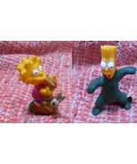 2 Lot: Burger King Simpson Kid Meal Bart Godzilla &amp; Lisa Camping Toy Fig... - £11.77 GBP