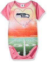 NFL Seattle Seahawks Bodysuit Stadium Design Pink Size 6 Month Gerber - £11.94 GBP