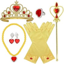 Queen Princess Belle Dress up Costume Party Accessories Gift set For Kids Girls - £10.27 GBP