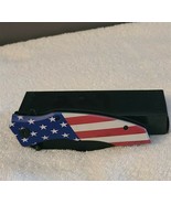 AMERICAN FLAG USA UNITED STATES SPRING ASSISTED KNIFE WITH BELT CLIP - £11.76 GBP