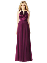 After Six 6705...Full Length, Halter, V-Neck Dress...Ruby....Size 14....NWT - £27.67 GBP