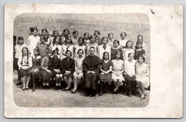 RPPC Girls School Catholic Priest Real Photo Postcard L26 - £15.14 GBP