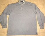 POLO RALPH LAUREN ~ Mens Sky Blue Cotton Shirt ~ LARGE ~ Long Sleeve - $15.85