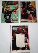 3 Dennis Rodman San Antonio Spurs NBA 1995 basketball cards lot - £3.91 GBP