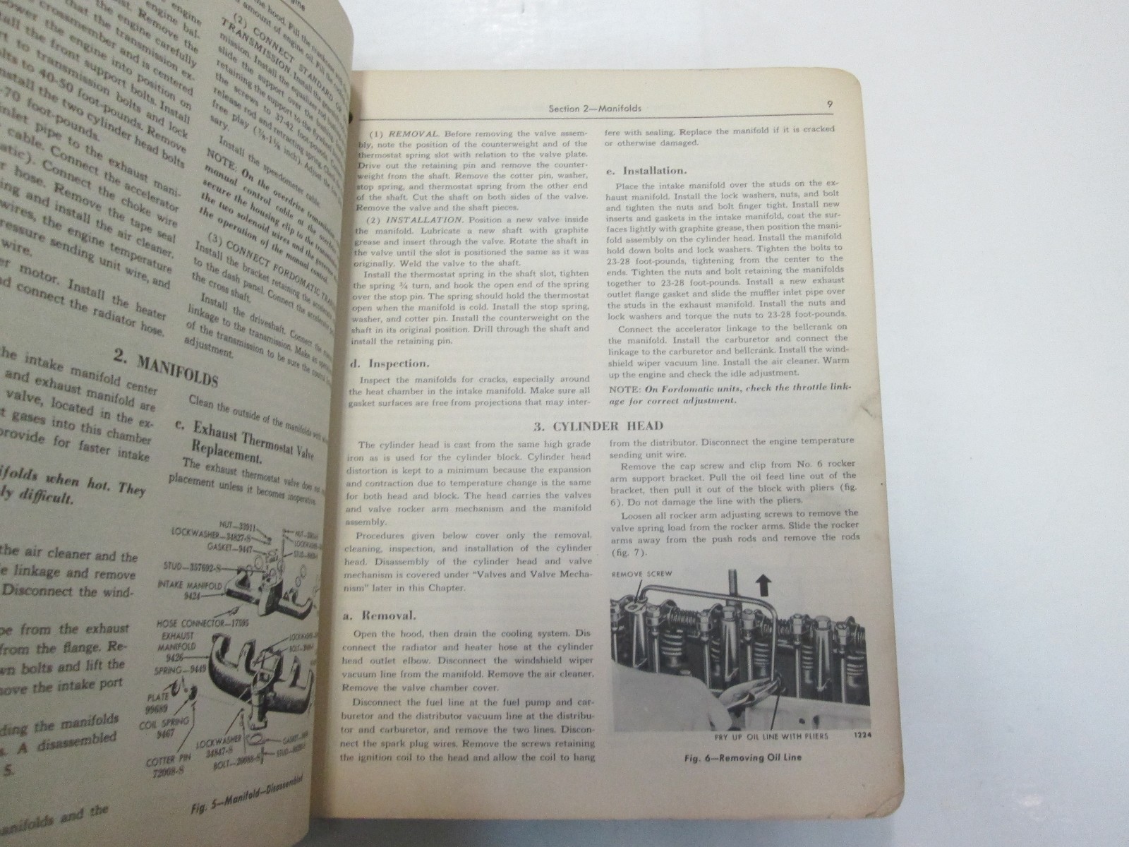Manuale Di Servizio Per Auto Passeggeri Ford 1952 Con Supplemento OEM Item image 4