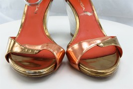 Via Spiga Women Sz 6.5 M Silver Wedge Patent Leather Shoes - £15.78 GBP