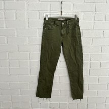 Zara Jeans Z1975 Denim Green Womens Size 2 Raw Hem - $23.51